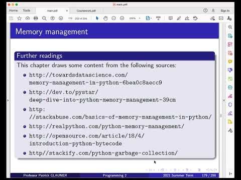 Programming 2: 7th lecture (memory management)