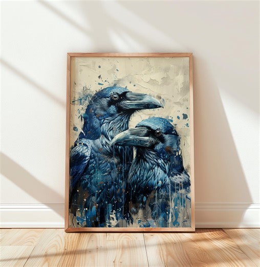 Raven Bird Poster | Japanese Poster | Bird in Flight Print | Japandi Decor | Wall Art | Animal Lover Gift | Modern Wall Art - Etsy