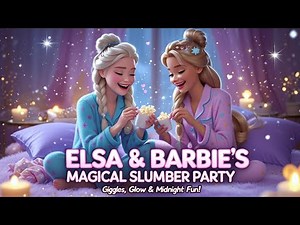 “Barbie and Elsa Sleepover Night 💖 | Glitter, Pajamas & Magical Friendship Moments!”