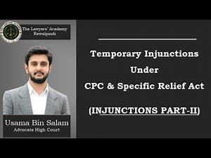 Temporary Injunctions under Specific Relief Act and CPC