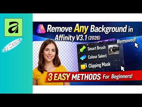 Remove Any Background in Affinity V3 2026 3 Easy Methods for Beginners