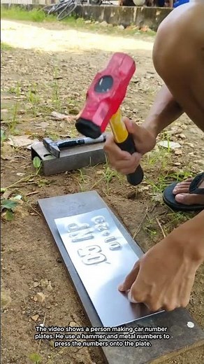 Embossing Vehicle Registration Plates by Hand