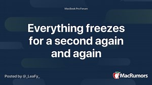 Everything freezes for a second again and again