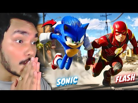 You Won't Believe Who's Faster : SONIC or THE FLASH ? | Who is the Fastest Superhero?