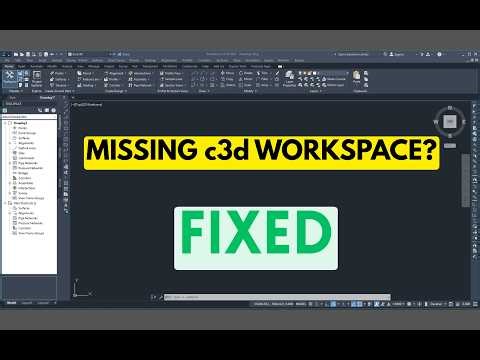 How to Restore Civil 3D Workspace in AutoCAD Civil 3D | Fix Missing Toolspace, Ribbon & Panels