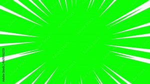 Speed lines motion graphic animation on green screen background
