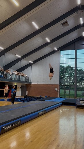 124K views · 1K reactions | My cleanest triple layout so far!‍ #airtrack #gymnast #gymnastics #tumbler #flips #FaceOff #flip #salto #tumbling | Frederik Bækhøj Skaaning | Facebook