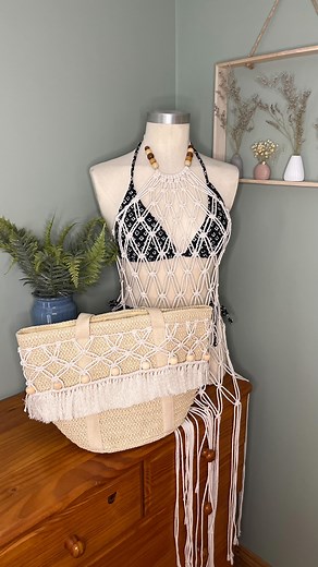 5.1K views · 82 reactions | Diy Macrame beach bag #diybag #macramebag #macrametutorials | Caroline Fleming | Facebook