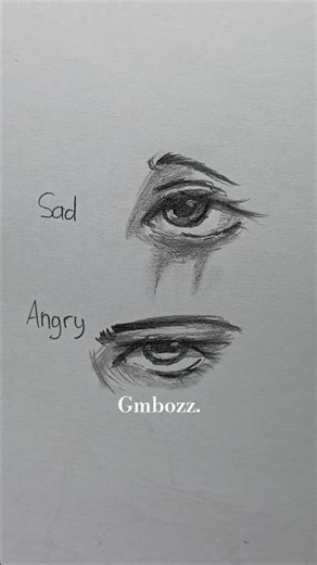 sad and angry eyes #art #drawing #video #shorts #learning