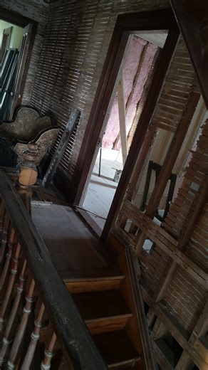 19 reactions | What the room at the top of the stairs lacks in view it makes up for in space and tranquility. When both windows are in, the room is flooded with light. It's next in line to get prepped further. The lathe needs to come off the ceiling and the windows, doors, floor and trim need sanding down. | The Minto Hotel Restoration Project, Nova Scotia | Facebook