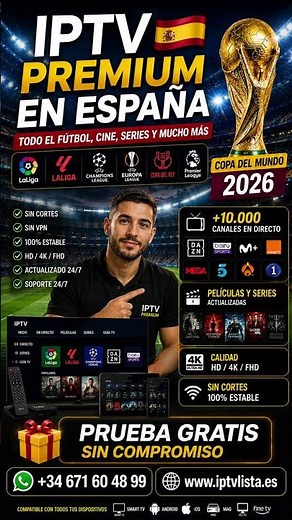 Xtream Codes + M3U Premium España IPTV 2026 🇪🇸 | Ver LaLiga, Champions y Mundial Sin VPN