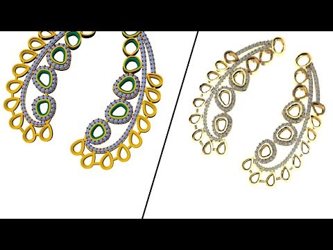 How to make a earrings in rahino matrix 3D model ‪@ShahebCad‬