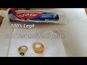 Gold Test at Home using toothpaste?