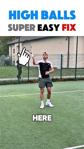 Tennis Forehand High Balls Fix (Copy This) #tennis #tennisforehand #forehand #tennisshorts