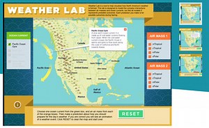 Air Masses combined with Ocean Currents Virtual Lab