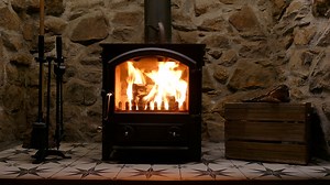 Fireplace, Wood Burner, Log Fire. Free Stock Video