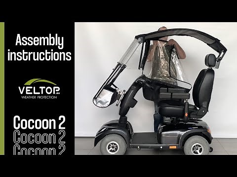 Assembling new electric mobility scooter Rain and Sun protection | Veltop Cocoon 2