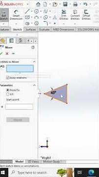 How to move Sketch in Solidworks #btech #engineering #solidworks #viral #tutorial #cad #shorts