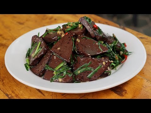 Spicy Stir Fried Pig Blood - Pig Blood Curd Recipe - Bodian Life