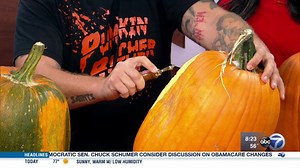 Jack-o'-lantern carving for Halloween