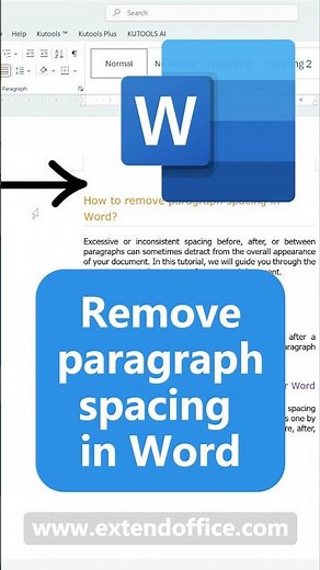 How to remove spacing before/after/between paragraphs in Word?
