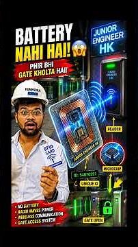 RFID Card How It Works? | The Secret Behind Battery-Free Access Cards #shorts #rfidreader #rfidchip