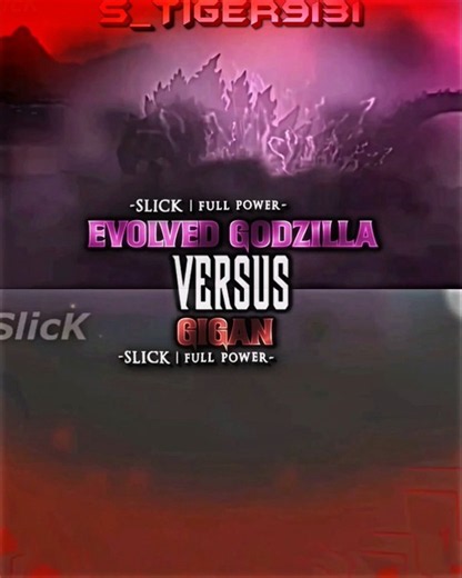 Slick Evolved godzilla #vs Slick Gigan #godzilla #monsterverse #1v1edit #battle #vsbattle #wisedit