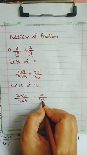 Addition of fractions| easy method of finding LCM|