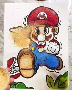 12K views · 168 reactions | Artist creates famous cartoon characters with colored sand | MetDaan Tips | Facebook