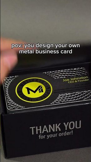 pov: you design your own metal business card