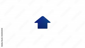 Home icon, house work from home icon logotype animation background. k1_1440