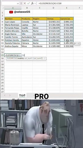 El truco para elegir cualquier columna en Excel con una sola función 📊