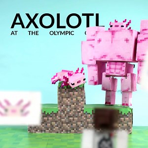 3.5K views · 157 reactions | Axolotl and Buff-Axolotl (aka Absolotl) are competing and vieing for medals at the #Minecraft #Olympics; told with #Claymation. | ClayClaim | Facebook