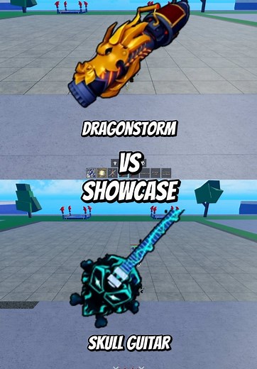 Dragonstorm vs Skull Guitar in Blox Fruits
