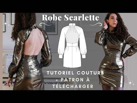 Tutoriel couture robe dos-nu | Scarlette | patron à télécharger