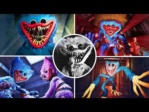 All Huggy Wuggy Encounters And Scary Moments - Poppy Playtime (Chapter 5-1)