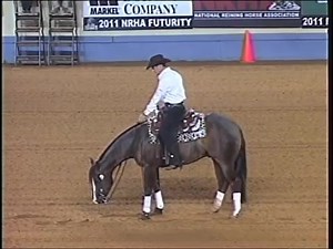 Andrea Fappani rode away from the 2011 NRHA Futurity Open Level 4 Finals not one, but two titles. His championship was on Lil Joe Cash (Nu Chex To Cash x RS Lilly Starlight) and Spook Off Sparks (Smart Spook x Setting Off Sparks) earned the co-reserve championship. Lil Joe Cash marked a 227 and Spook Off Sparks slid home with a 225.5. Show some love for these three by throwing some 🤠 in the comments below! #ThrowbackThursday | NRHA - National Reining Horse Association