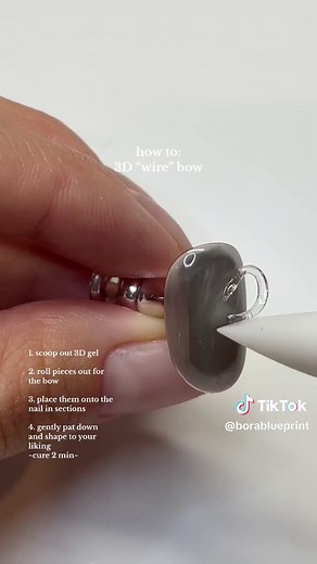 Simple 3D Bow Nail Art Tutorial