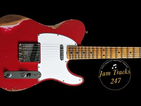 Blues Rock Guitar Backing Track in A Dorian [Key Change to C] (90bpm)