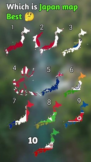 Which is Japan map Best 🤔 #worldmap #geography
