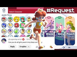 MARIO AND SONIC AT TOKYO 2020 | Gameplay (4 Players) | Peach VS Amy VS Daisy VS Blaze