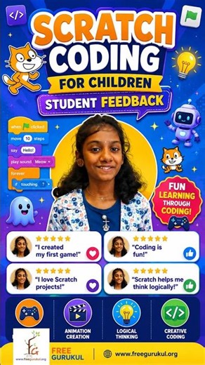 🌟 Coding made easy for kids!From simple animations to exciting games, our Scratch Coding students 🥰