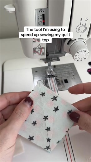 4.5K views · 56 reactions | Using 1/4” seam tape to speed up sewing my quilt top! Maggie  Get it here: https://quiltingcrafthub.com/products/diagonal-seam-tape-for-sewing-straight #quilting #quilts #quilters #quilt #sewingforyoupage #sewing #viral #fypシ゚ #Halloween | Love USA Quilters | Facebook