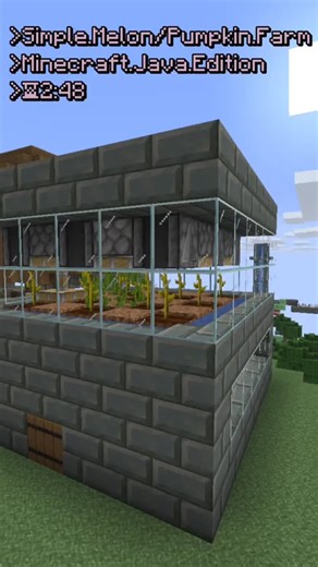 Kailefra on Instagram: "Minecraft java edition - Simple melon/pumpkin farm #minecraft #redstone #fyp"