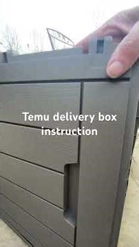 Temu delivery box instructions