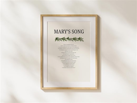 Mary's Song of Praise Print: Luke 1 Christmas Scripture (digital Download) - Etsy