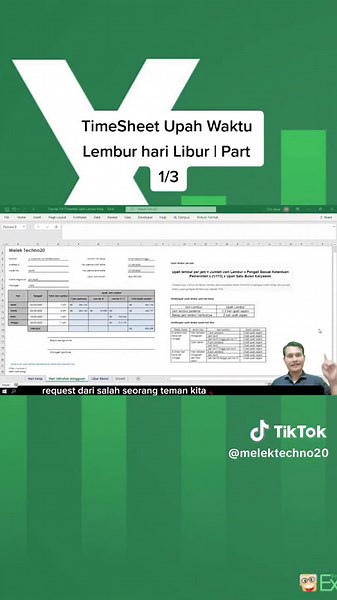 Timesheet Upah Lembur Hari Libur | Part 1 dari 3 #tutorialexcel #tipsexcel