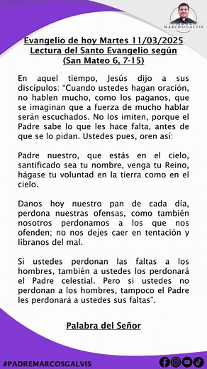 Evangelio del día | Padre Marcos Galvis