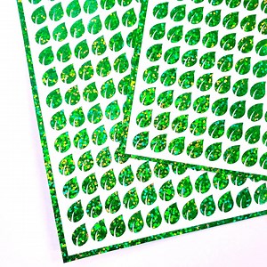 Green Leaf Stickers, Set of 195 Sparkly Bright Green Tiny Leaf Decals for Journals, Cards, Tumblers and Crafts. - Etsy
