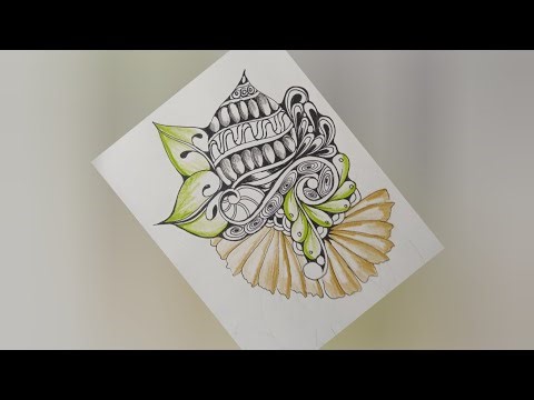 Very easy and beautiful zentangle art || step by step || for beginners